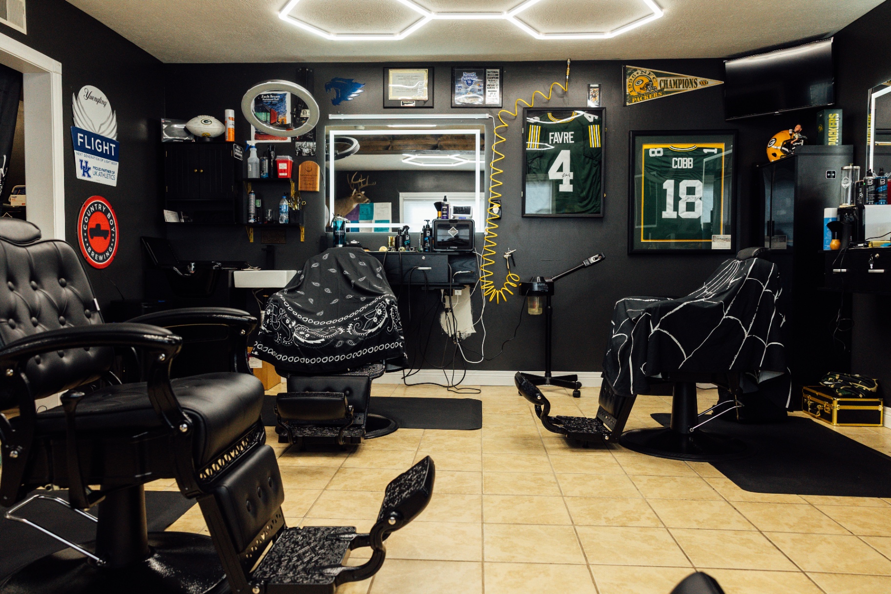 Inside The Ace of Fades barber shop in Morehead, KY